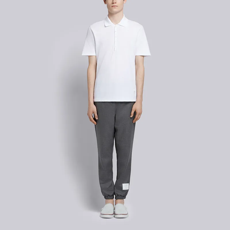 THOM BROWNE Drawstring waist Wool Track Pants-2