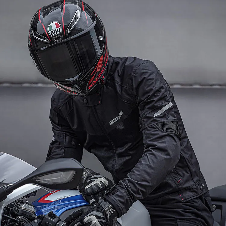SCOYCO Motorcycle Jacket Unisex JK118 Black-1