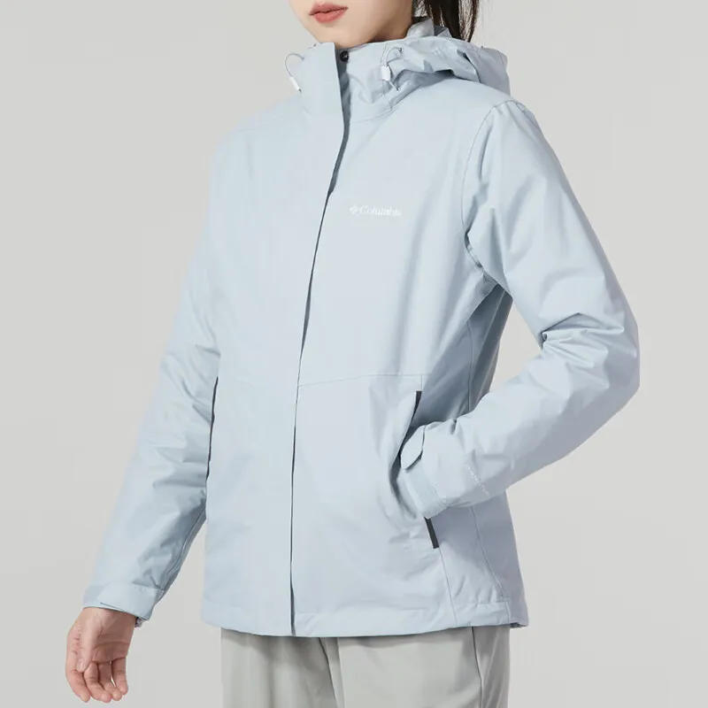 Columbia Waterproof, Thermal, And Windproof Windbreaker Jacket Women's Light Blue-3