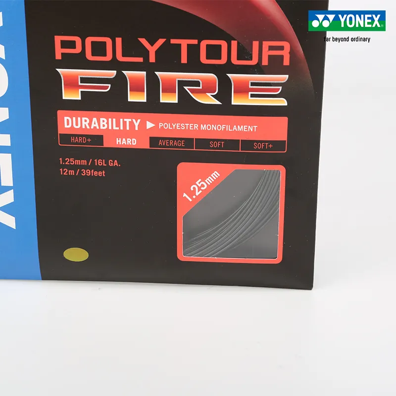 YONEX Tennis Racket Strings Polyester 12m Black-2