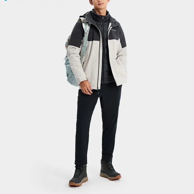 Columbia CASCADE PEAK 5 Waterproof And Windproof To Keep Warm Windbreaker Jacket Men's White-4