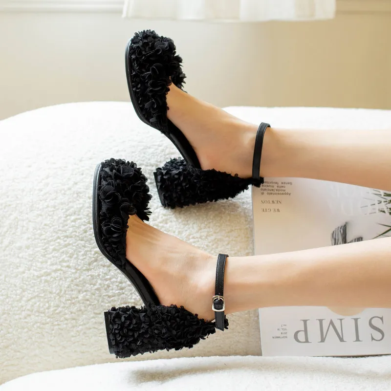 Wonderful Couple Chunky Heel High Heels 6cm Women's-1