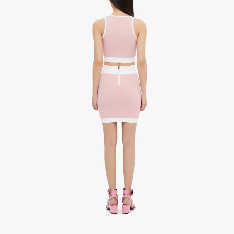 BALMAIN Casual Short Skirts Women's Light Pink-2