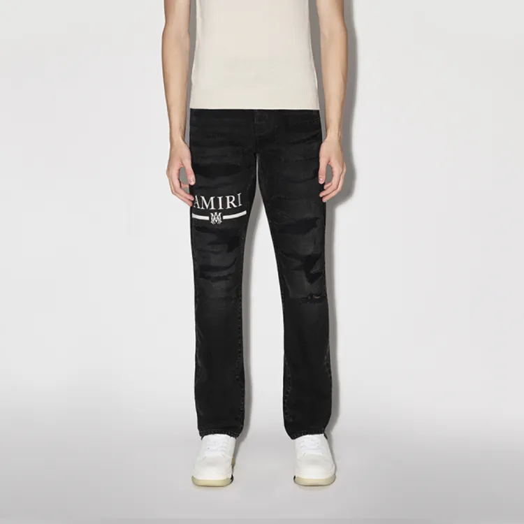 AMIRI Ma Bar Logo Straight Jean-1