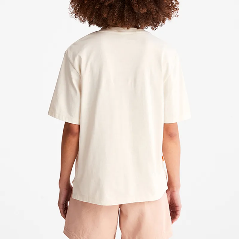 Timberland T Shirts Women's Vintage White-4