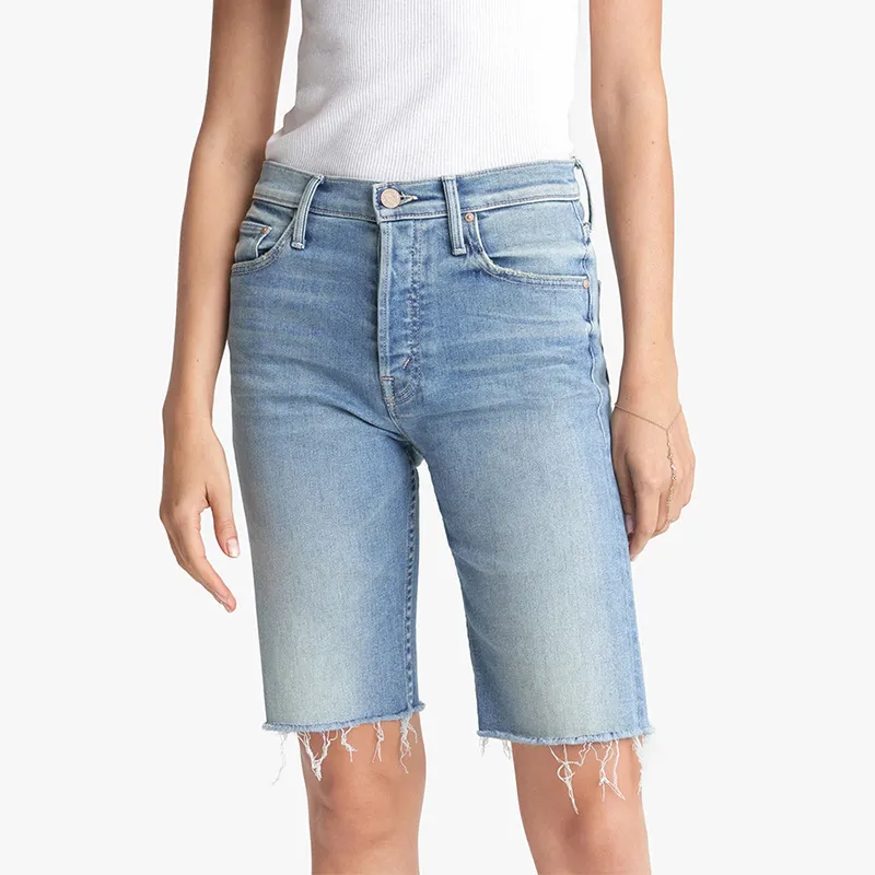 MOTHER Denim Shorts Women's Light Blue-4