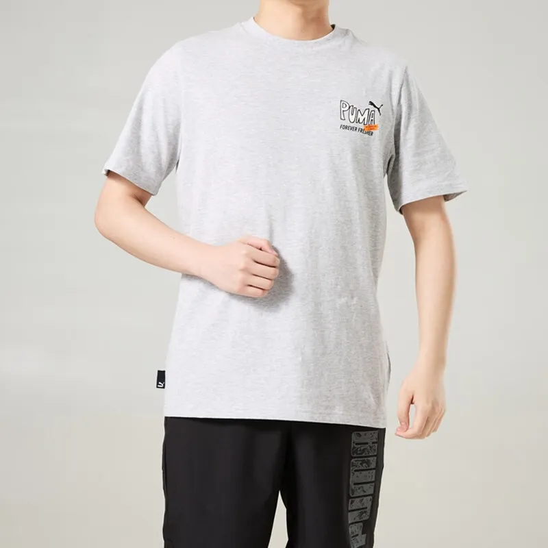 PUMA GRAPHICS JUICERY T Shirts Unisex Gray-3