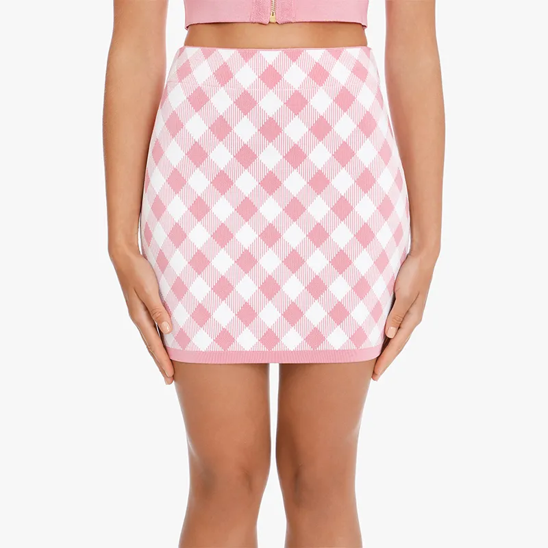 BALMAIN Casual Short Skirts Women's Pink-2