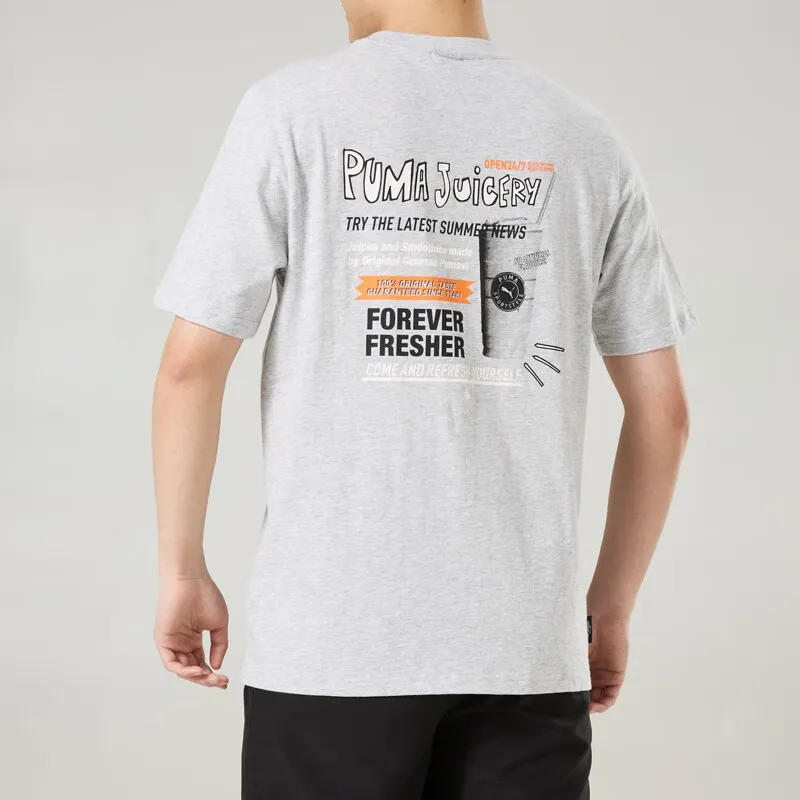PUMA GRAPHICS JUICERY T Shirts Unisex Gray-4