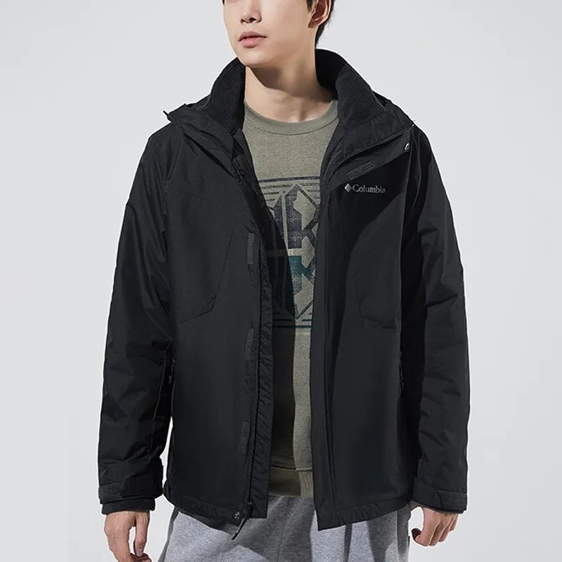 Columbia Waterproof And Windproof To Keep Warm Windbreaker Jacket Men's Black-6
