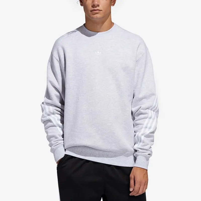 Adidas Originals 3 Stripes Sweatshirts Men Medium Gray-2