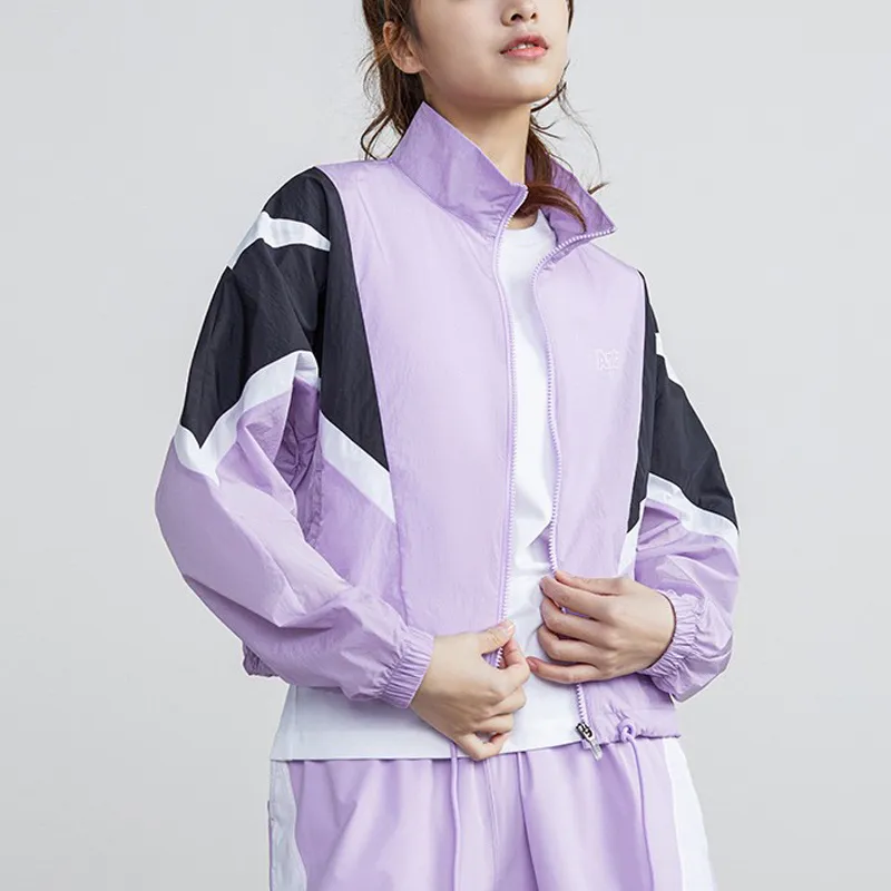 ANTA Life Collection Cropped Coats Women's Light Mulberry Purple-3