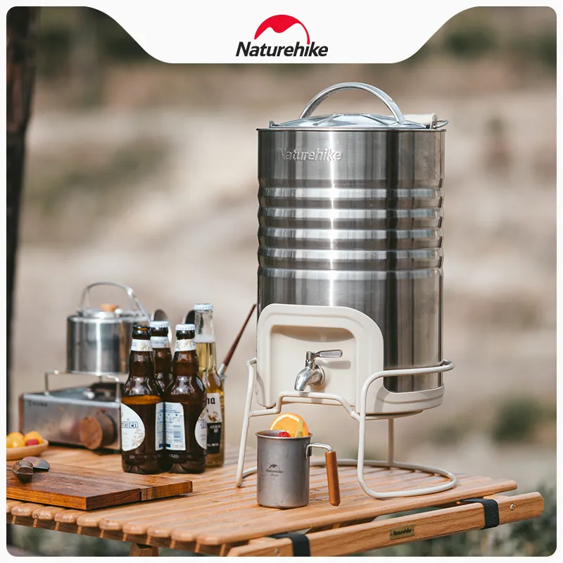 NATUREHIKE Outdoor Water Equipment Water Buckets 10L Camping Stainless Steel-1