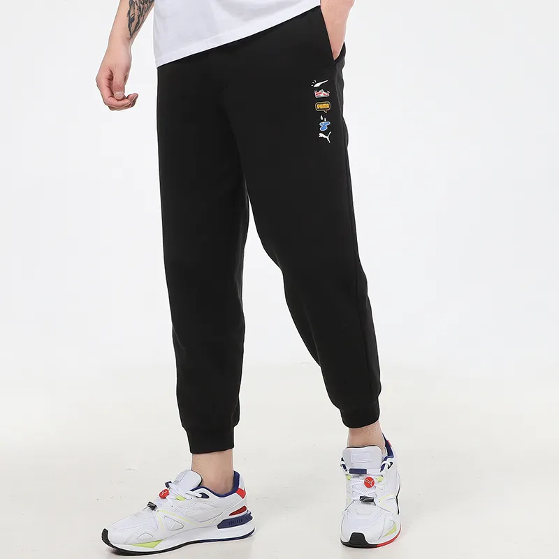 PUMA Knitted Sports Pants Men's Black-2