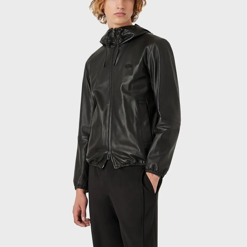 EMPORIO ARMANI Semi aniline Leather Blouson-2