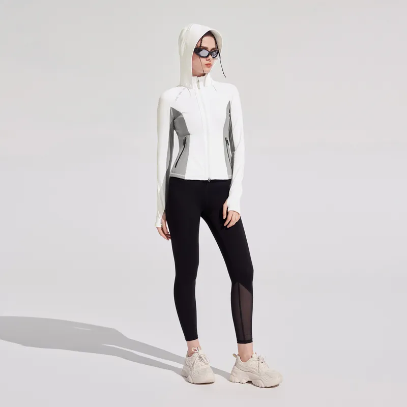 BOSIDENG Sun Protection Clothing Women's Black And White Geometric-1
