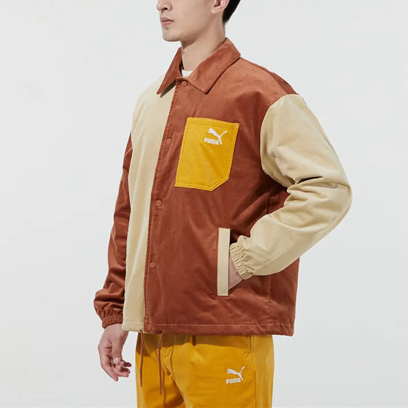 PUMA Cord Coach Jackets Men Coffee-3