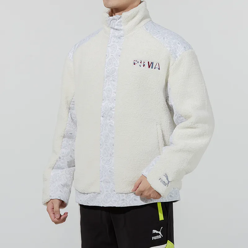 PUMA Velvet Jackets Men White-2