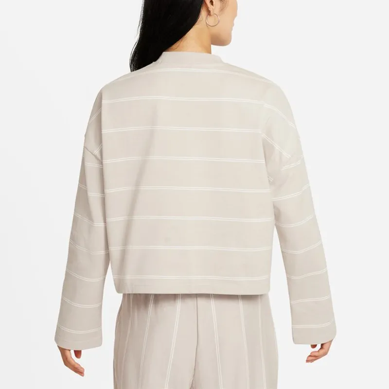 Nike Crop Tops Women's Ecru-4