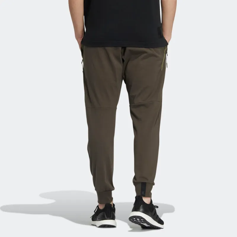 Adidas Knitted Sweatpants Men Dark Gray Olive Green-2