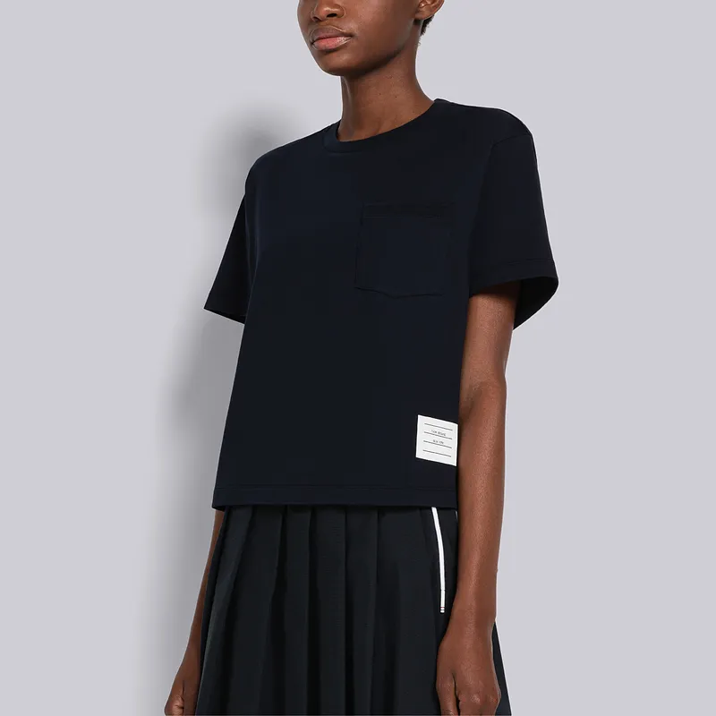 THOM BROWNE Rwb Logo Patch T-Shirt-4