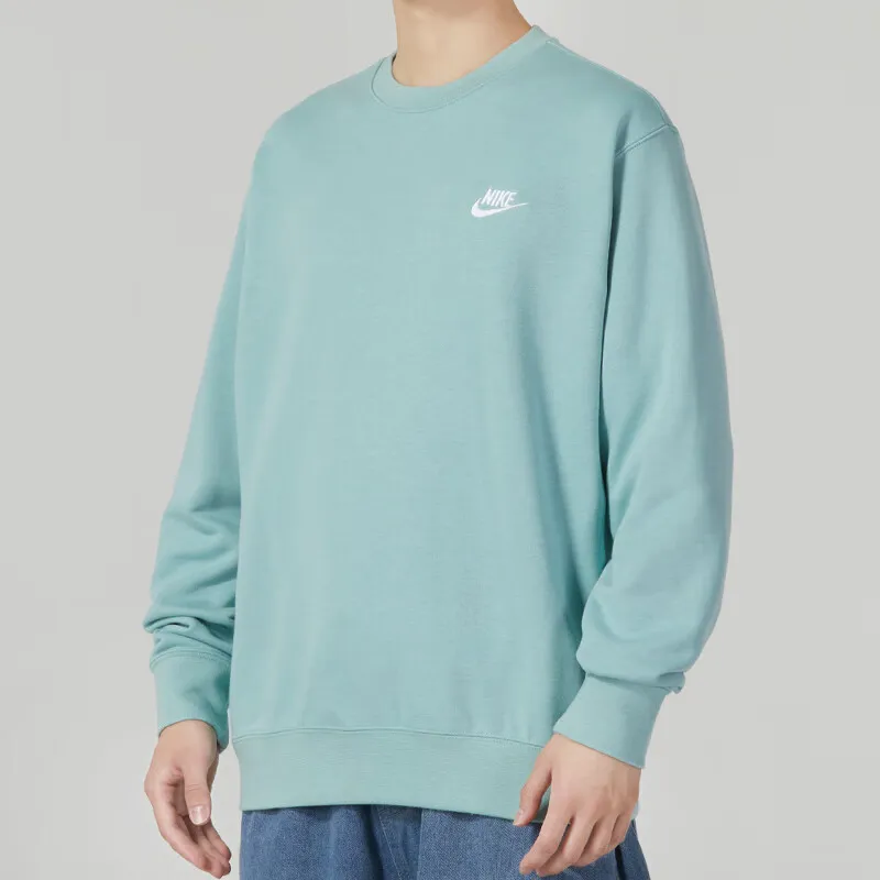 Nike Men's Logo Knit Crewneck Pullover Sweatshirt Blue-3