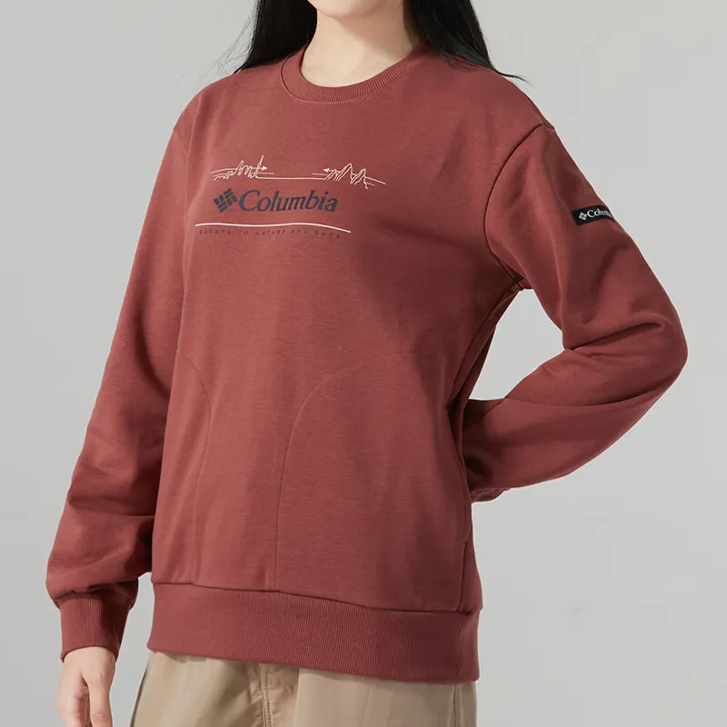 Columbia Transit Sweatshirts Women's Red Brown-3