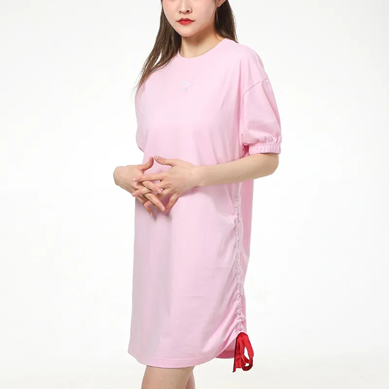PUMA Short Sleeved Dresses Women's Pink-3
