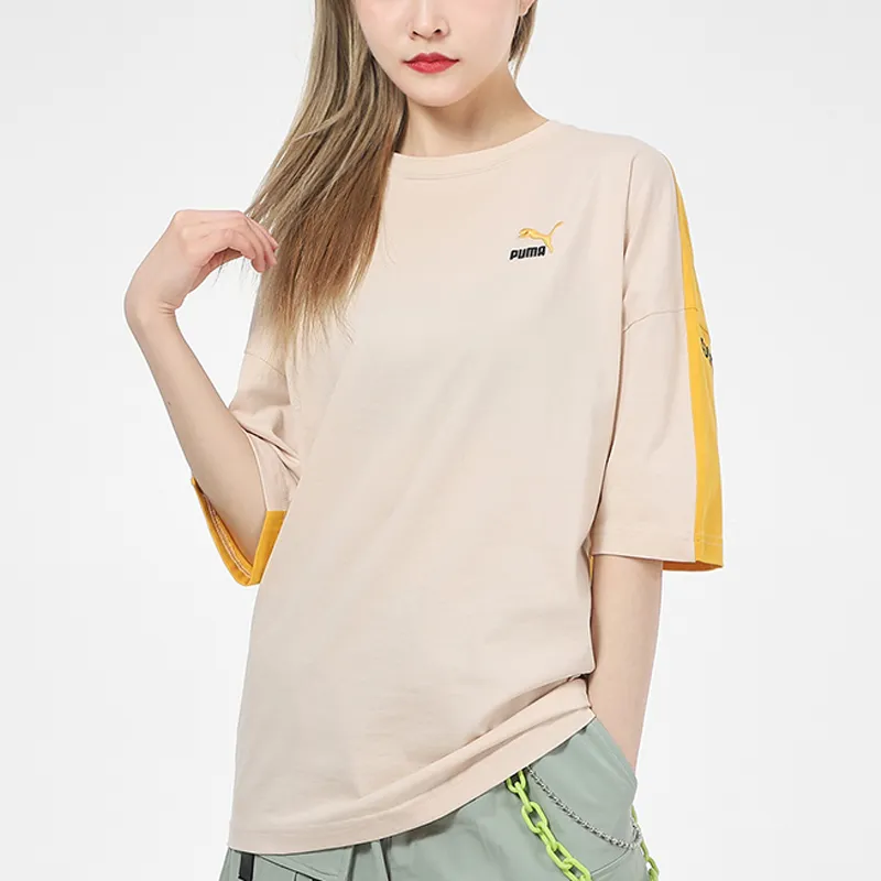 PUMA CLASSICS T Shirts Women's Beige-3