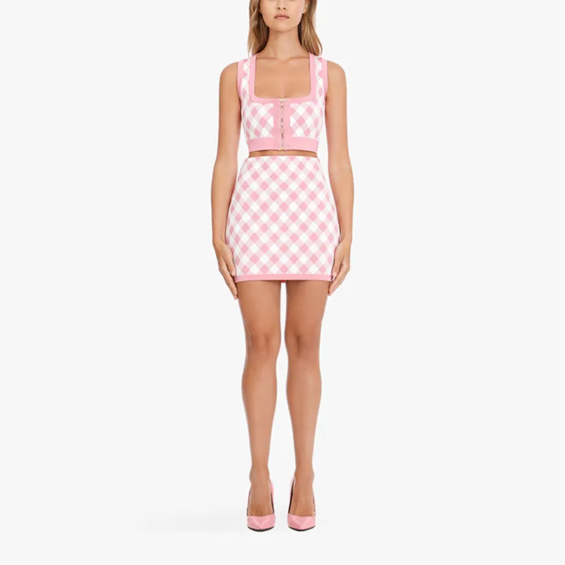 BALMAIN Casual Short Skirts Women's Pink-1