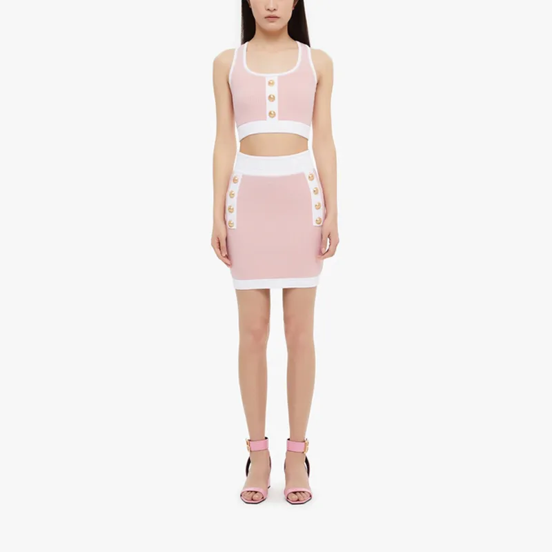 BALMAIN Casual Short Skirts Women's Light Pink-1
