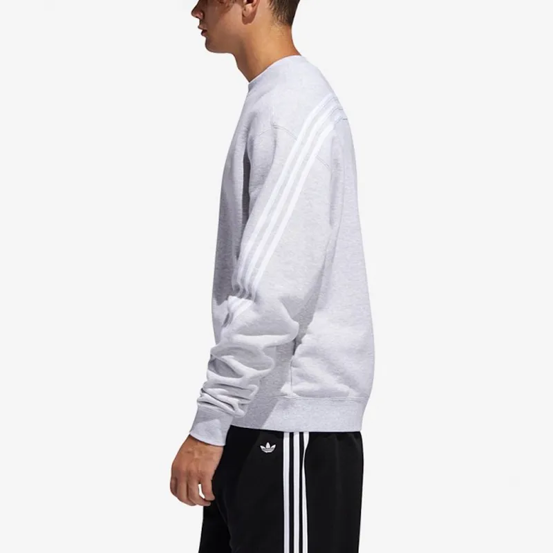Adidas Originals 3 Stripes Sweatshirts Men Medium Gray-4