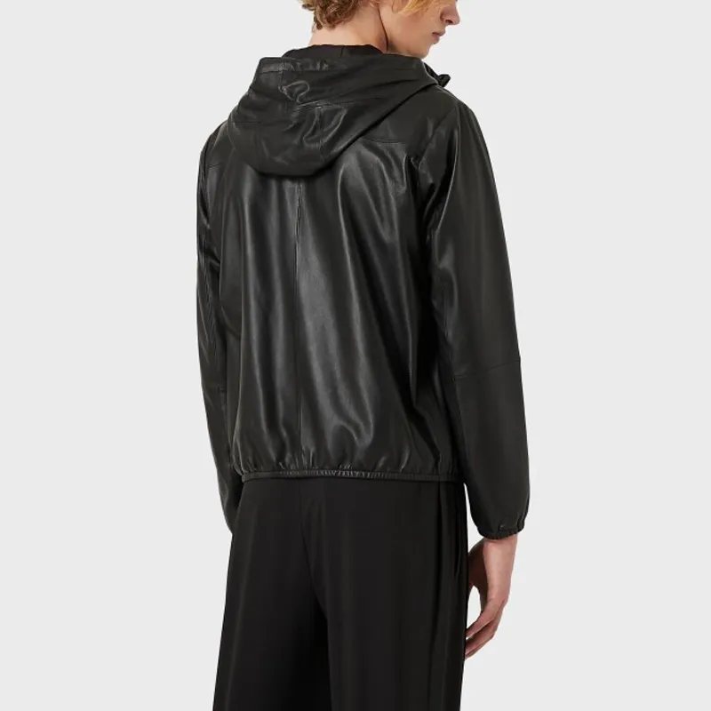 EMPORIO ARMANI Semi aniline Leather Blouson-3