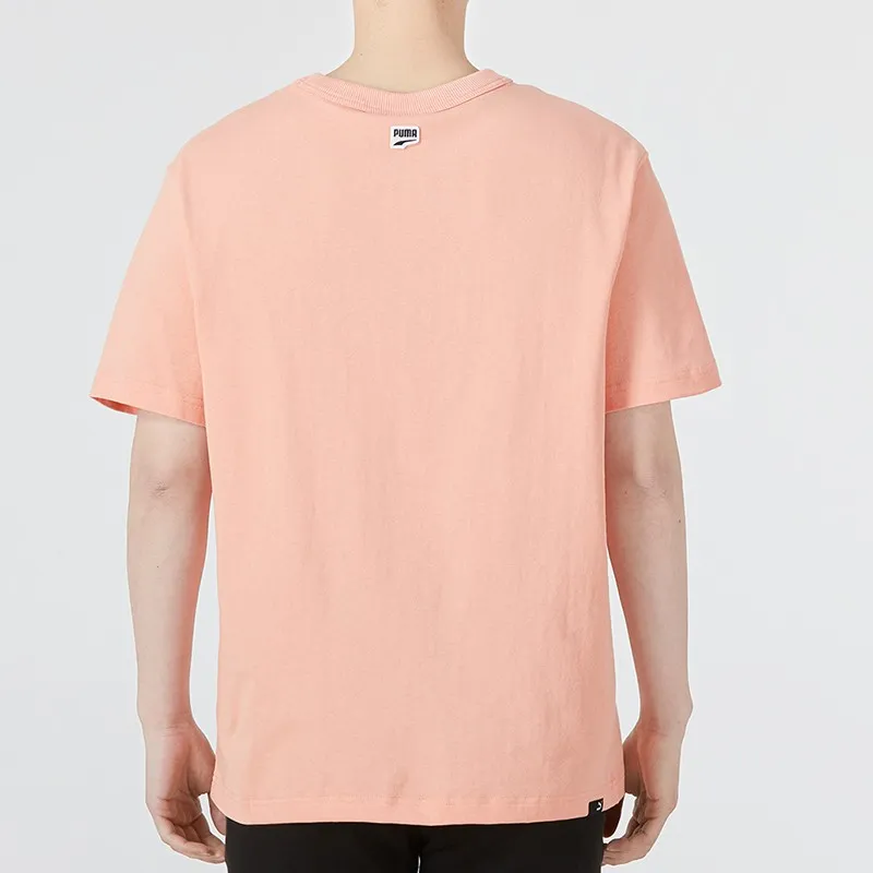 PUMA T Shirts Men Peach Pink-3