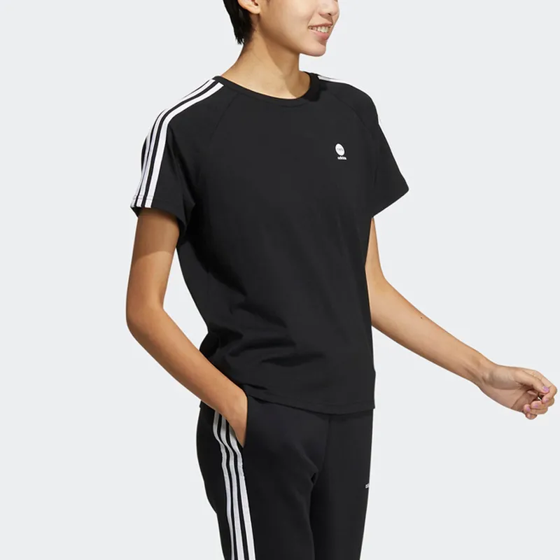 Adidas Neo Raglan Sleeve T Shirt Women's Black-3