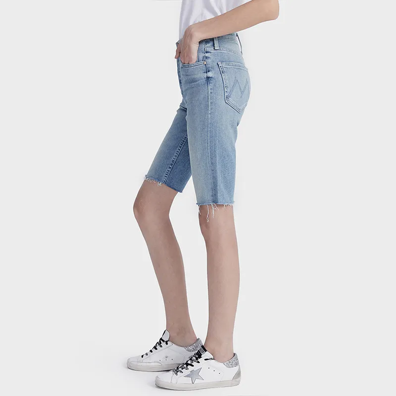 MOTHER Denim Shorts Women's Light Blue-2