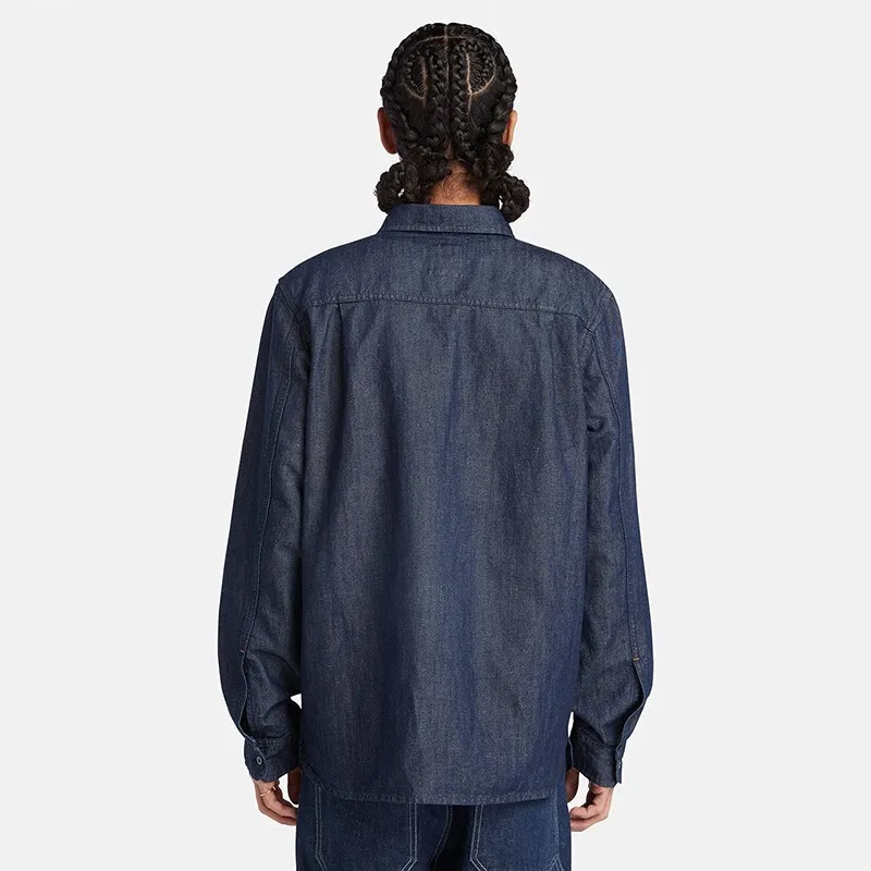 Timberland Shirt Men's Ink Wash Blue-5