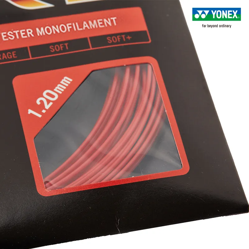 YONEX Tennis Racket Strings Polyester 12m Red-1