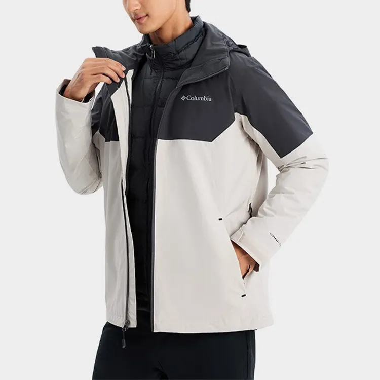 Columbia CASCADE PEAK 5 Waterproof And Windproof To Keep Warm Windbreaker Jacket Men's White-5