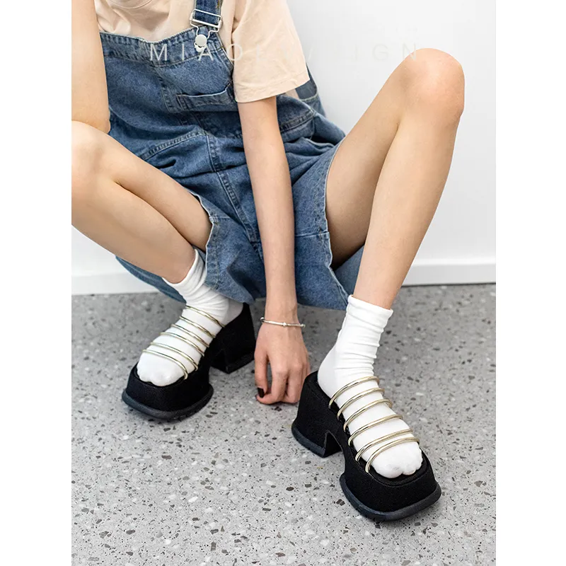 Wonderful Couple Slide Slippers 8.5cm Women's-3