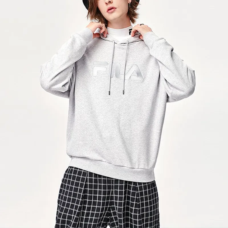FILA Sweatshirts Unisex White Heather Gray-3