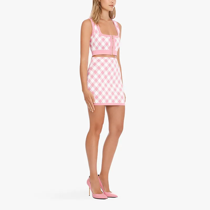 BALMAIN Casual Short Skirts Women's Pink-4
