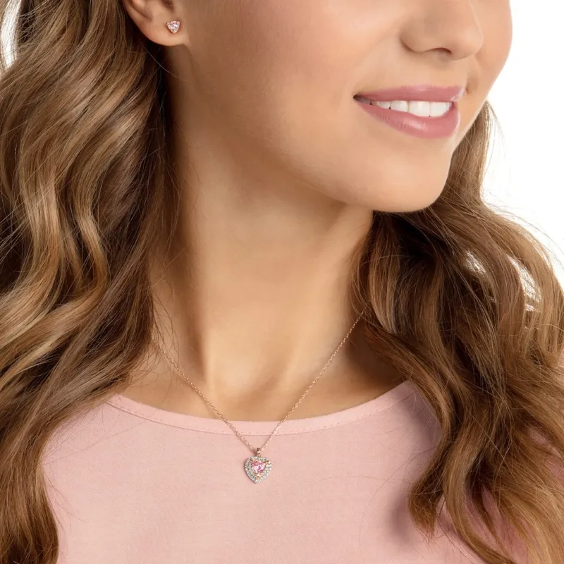 Swarovski ONE Artificial Crystal Necklaces Women's Pink-3