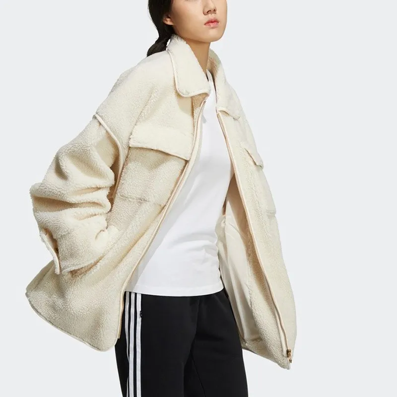 Adidas Originals Velvet Jackets Women's White-1