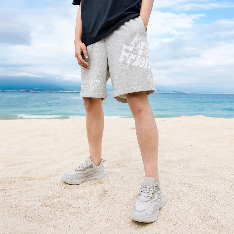 Anta Life Collection SS22 Casual Shorts Men's Gray Heather Gray-4