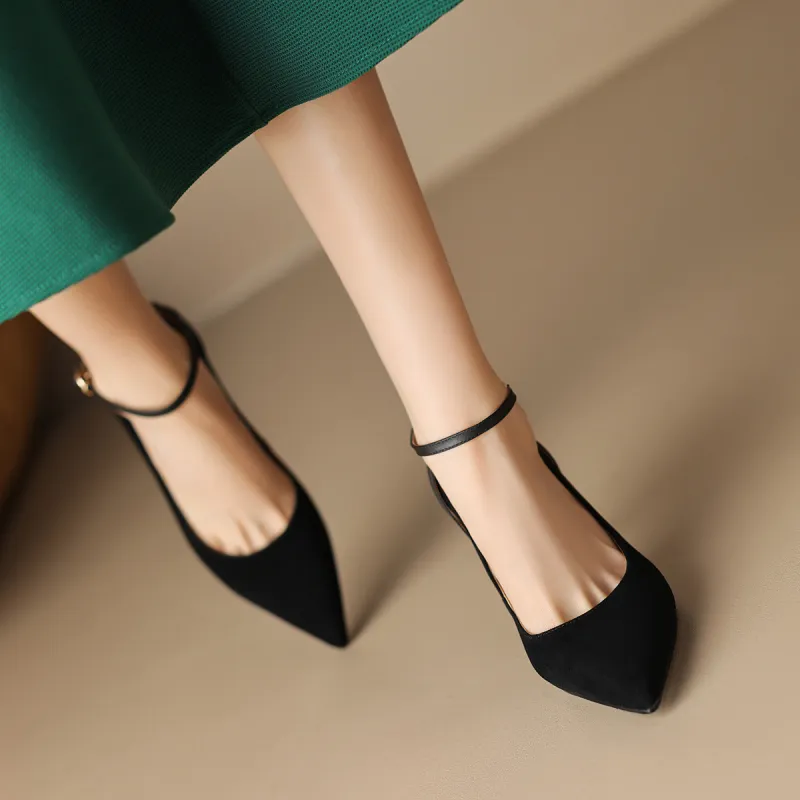 MARINO FABIANI Slim Heel High Heels 7cm Women's Black-1