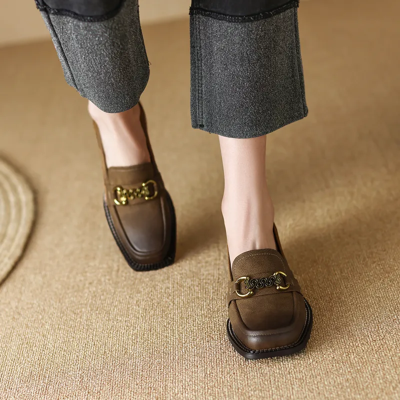 F·LOVES·f Loafers 4cm Women's Brown-1