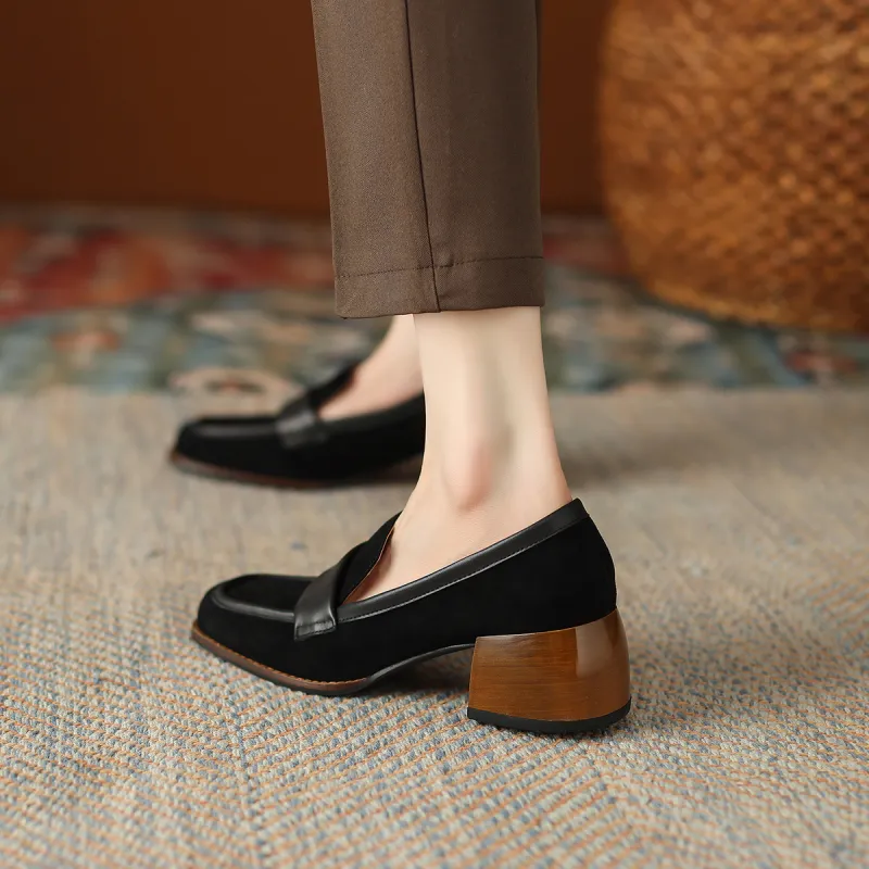 F·LOVES·f Loafers 5.5cm Women's Black-2