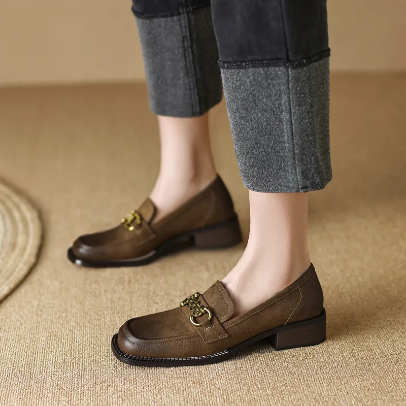F·LOVES·f Loafers 4cm Women's Brown-2