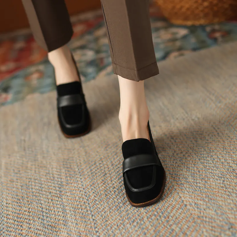 F·LOVES·f Loafers 5.5cm Women's Black-1